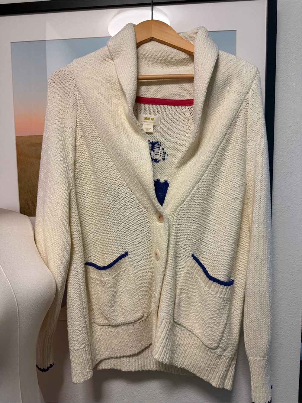 NWT Maeve Lobster Cardigan Sweater Size Medium - Picture 7 of 11